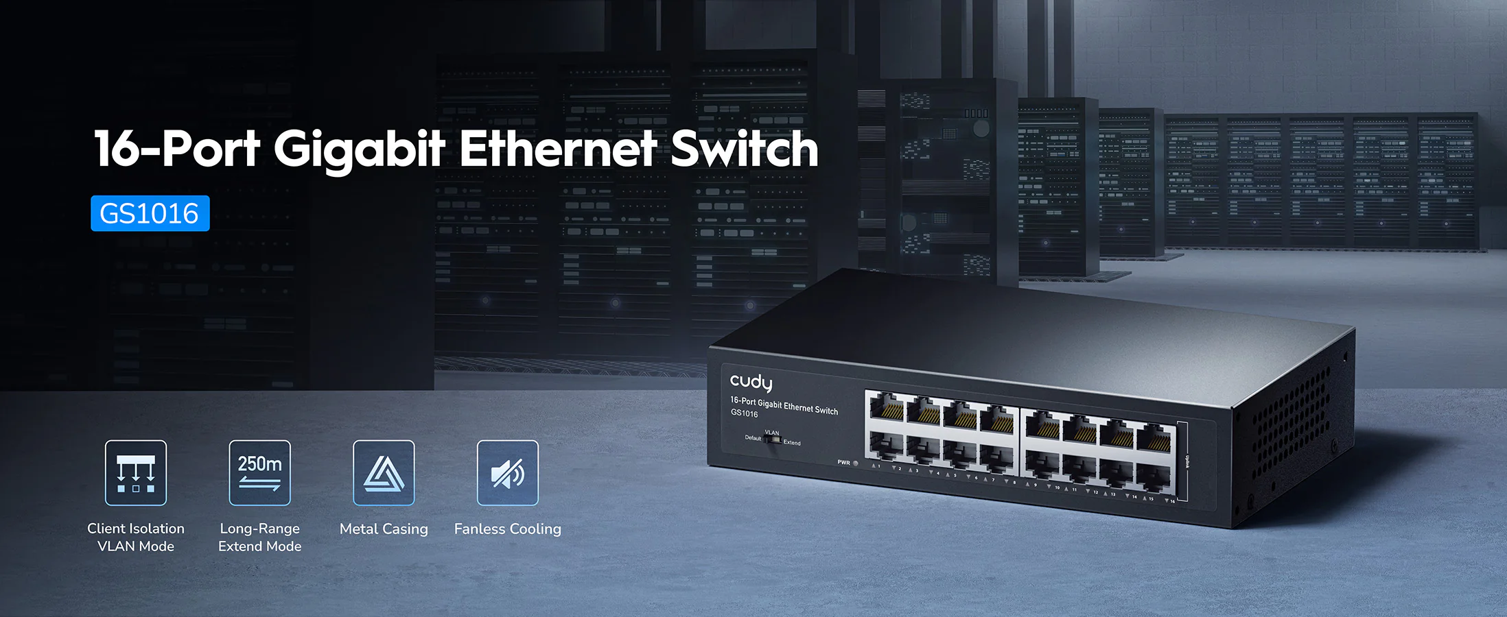 Buy Cudy 16 Port Gigabit Metal Case Switch GS1016 from UBNTShop