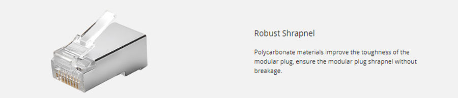 Robust Shrapnel - Polycarbonate materials improve the toughness of the modular plug, ensure the modular plug shrapnel without breakage.