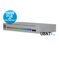 UniFi USW-Pro-Max-16-PoE 16 Port 180W, Layer 3 Etherlighting™ switch with 2.5 GbE and PoE++