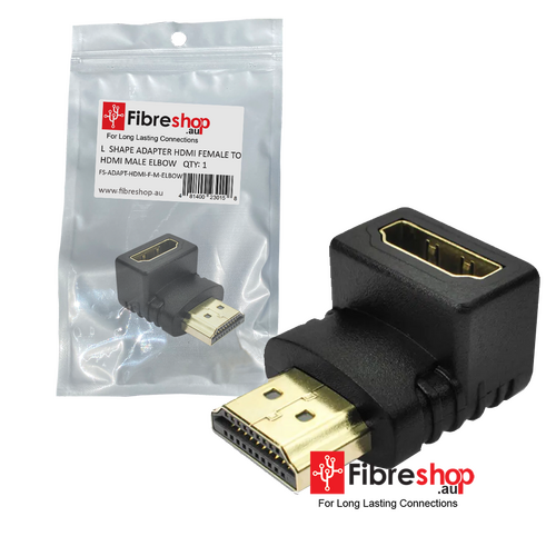 L Shape HDMI Female to HDMI Male 3D 4K Adapter Elbow 90 Degree