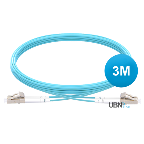 LC-LC UPC Duplex OM3 Multimode Fibre Patch Lead 2.0mm PVC (OFNR) 3M