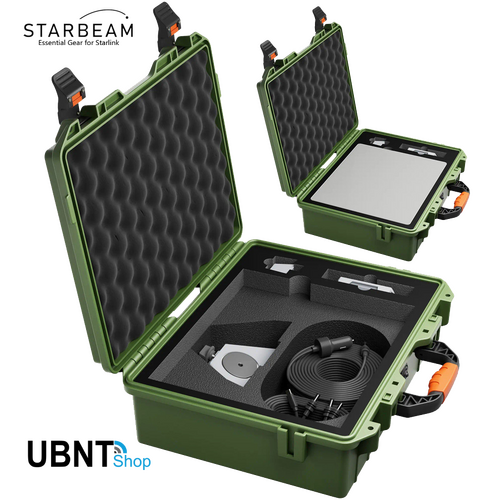  Starlink Mini Hard Protective Travel Case with Storage by STARBEAM - Green
