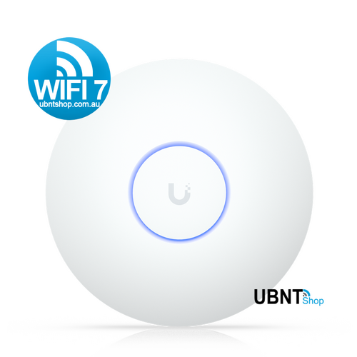 Ubiquiti U7 Long-Range, Compact, Ceiling-mount WiFi 7 AP, 5 Spatial Streams, Extended Signal Range, Cover Up to160m², 300+ Devices, Uplink 2.5GbE