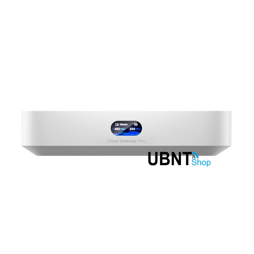 Ubiquiti Cloud Gateway Max, Compact 2.5G With 30+ UniFi device/300+ Client Support, 1.5 Gbps IPS Routing, 512GB NVMe SSD Included
