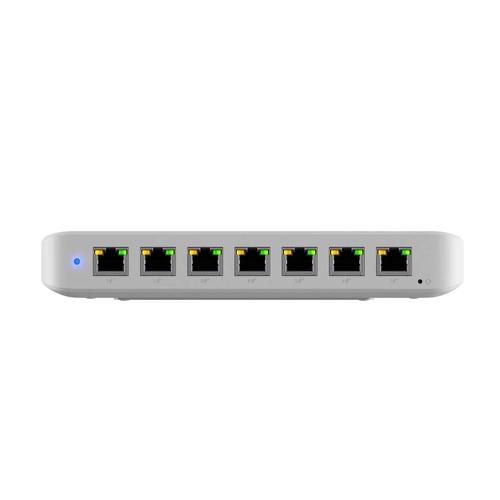 Ubiquiti Switch Ultra 210W, Compact 8-port Layer 2 GbE PoE Switch Versatile Mounting Option,7 GbE PoE+ Output& 1 GbE port, Includes PSU
