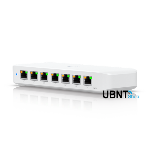 Ubiquiti Switch Ultra 210W, Compact 8-port Layer 2 GbE PoE Switch Versatile Mounting Option,7 GbE PoE+ Output& 1 GbE port, Includes PSU