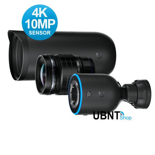 Ubiquiti UniFi Protect AI DSLR Indoor/outdoor 4K PoE Camera,17 or 45 mm Lens, 4K (8MP) Video Resolution, Weatherproof, 2-way Audio,