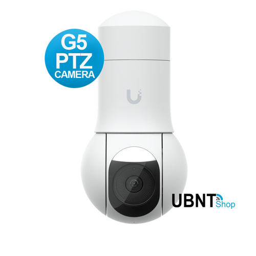 Ubiquiti UniFi Protect G5 PTZ Camera, White, Compact, Weatherproof 2K HD, IP66, Remote Pan-tilt-zoom Control, Automatic Person Tracking
