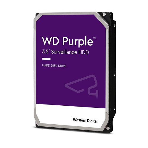 Western Digital WD Purple 1TB 3.5" Surveillance HDD 5400RPM 64MB SATA3 110MB/s 180TBW 24x7 64 Cameras AV NVR DVR 1.5mil MTBF 3yrs